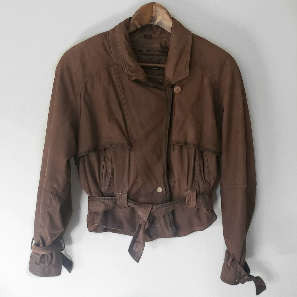 Cropped 100% Leather Jacket